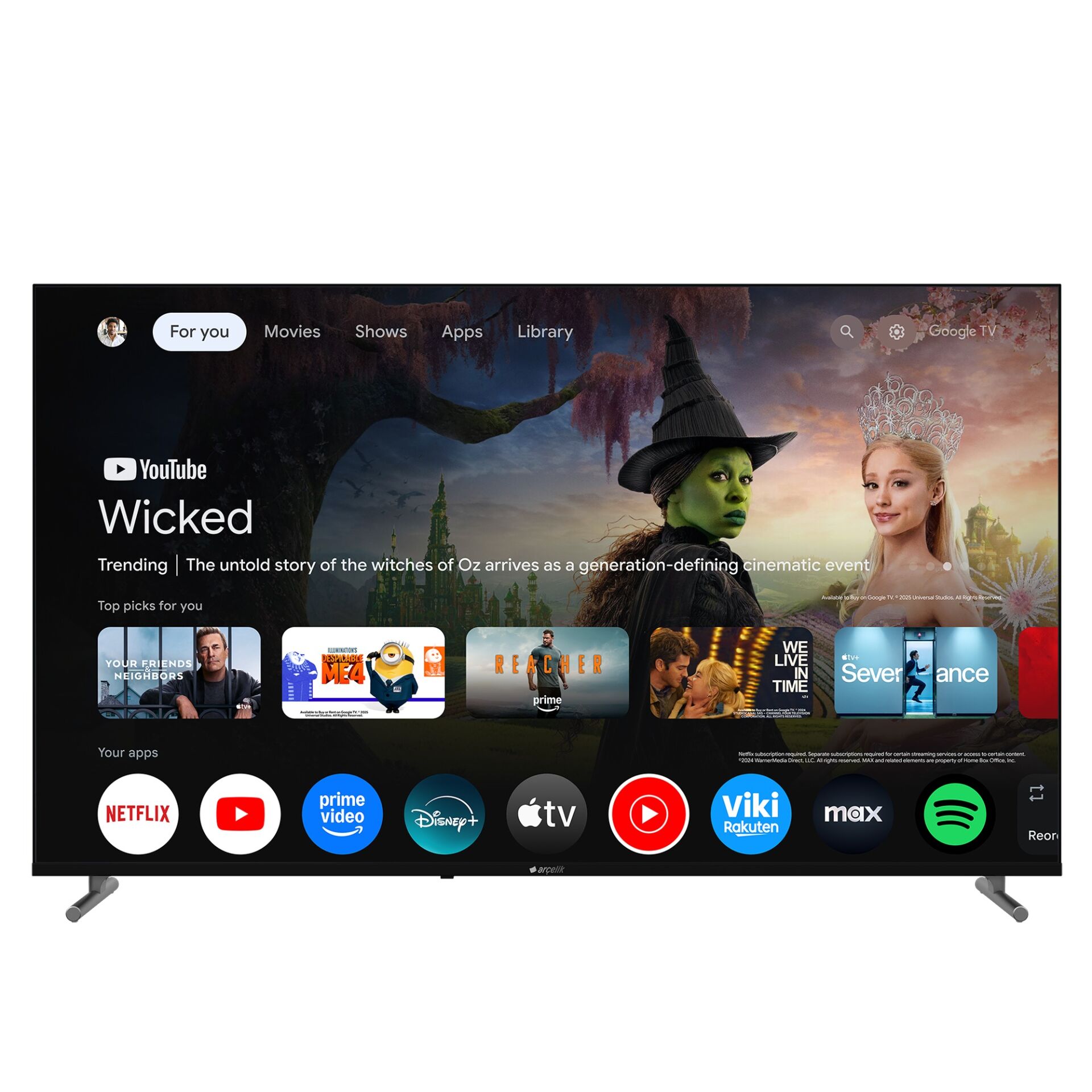 Arçelik 7 Serisi 65'' 4K UHD Google TV - A 765 C Smart TV