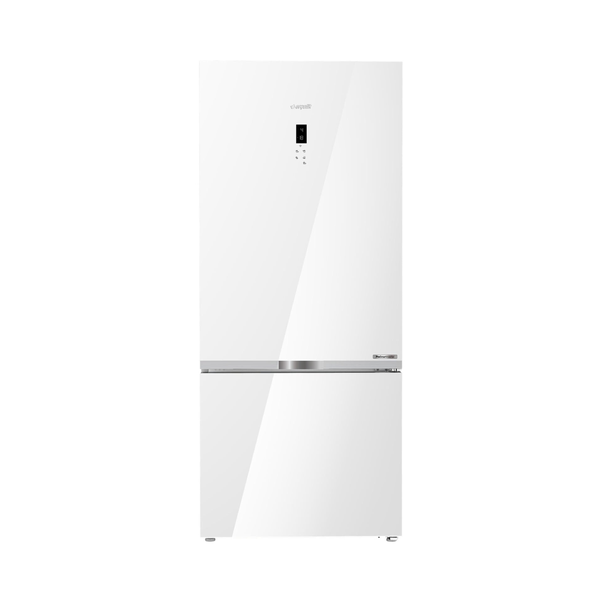 Arçelik 278551 EBC AI Fit Beyaz Cam Yapay Zeka Teknolojili Alttan Donduruculu Buzdolabı